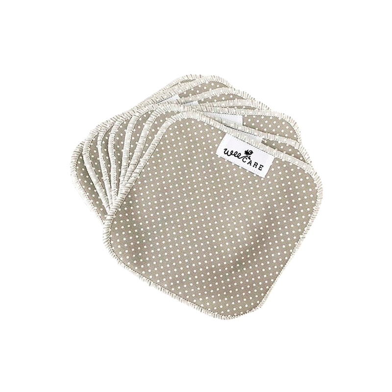 WeeCare Vaskeklude Dots Grey (10 stk)