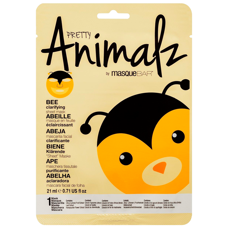 MasqueBar Animalz Bee Sheet Mask (1 stk)