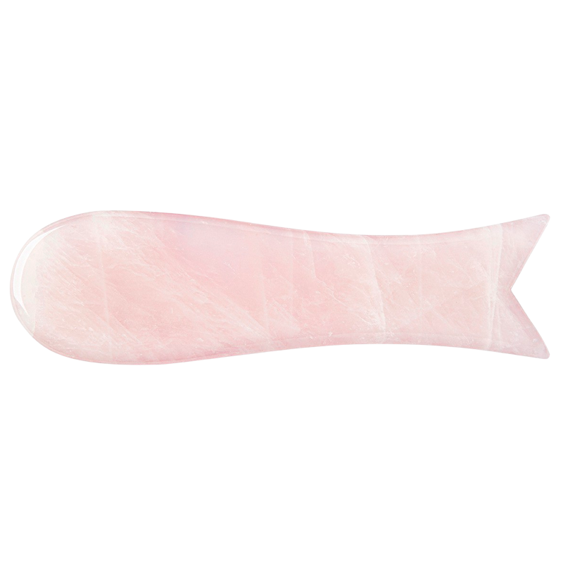A Pure Mind Gua Sha Fish Rose Quartz (1 stk)