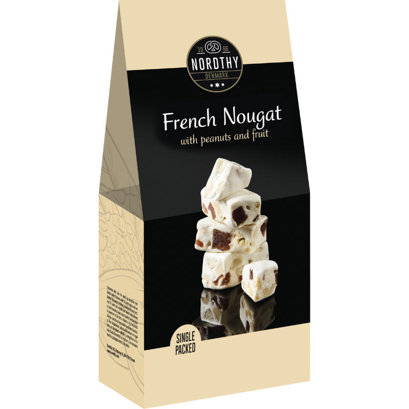 Nordthy Fransk Nougat Peanuts & Frugt (120 g)