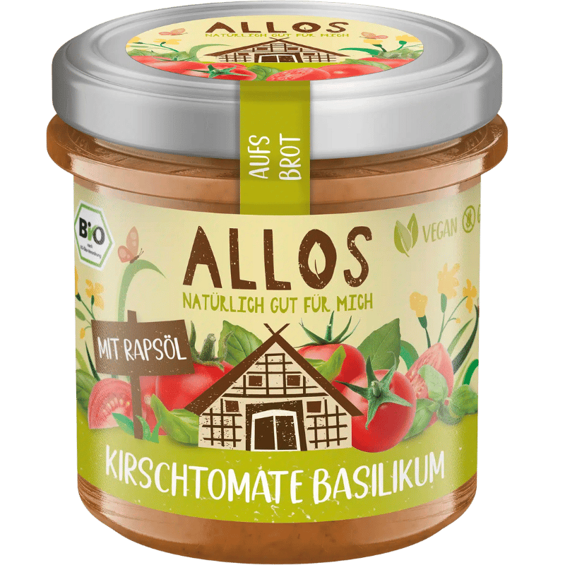 Allos Smørepålæg AufÂ´s Brot Cherrytomat-Basilikum Ø (140 g)