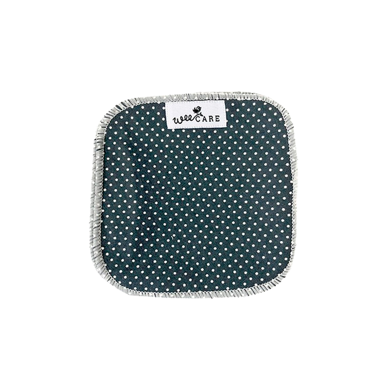 WeeCare Vaskeklude Dots Midnight Blue (10 stk)