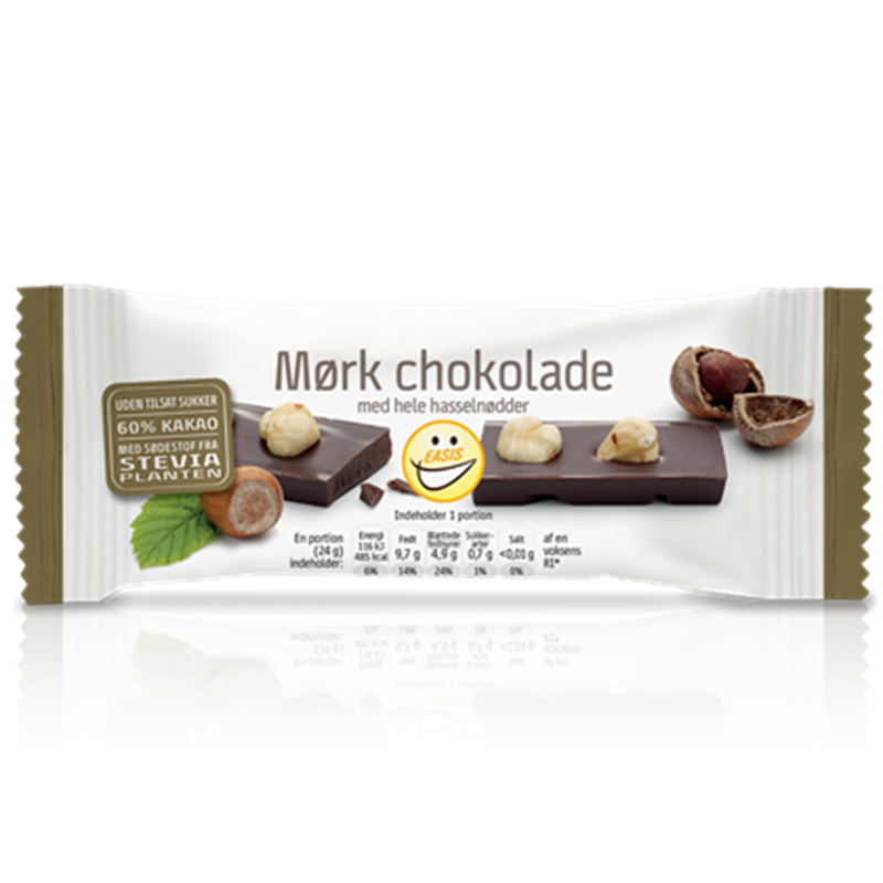 EASIS Mørk Chokoladebar m. Nødder (24 g)