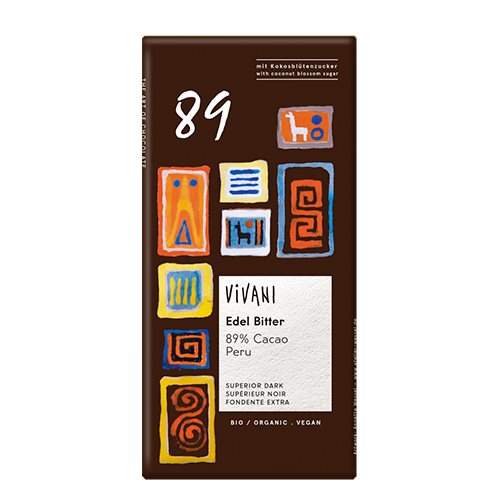 Vivani Chokolade 89% Kakao Ø