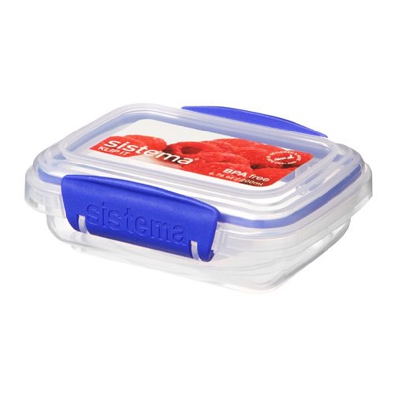 Opbevaringsboks blå 200 ml Rectangular Sistema