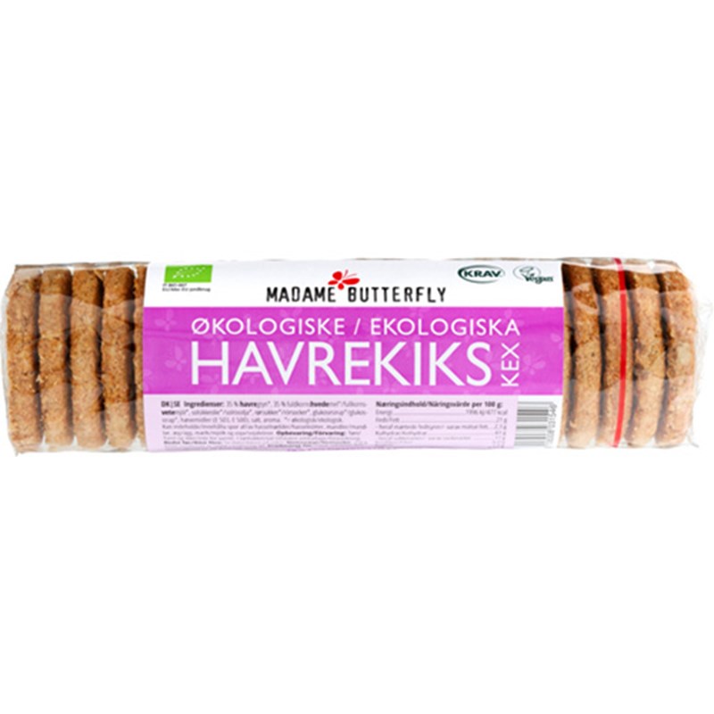 Madame Butterfly Øko Havrekiks (250 g)