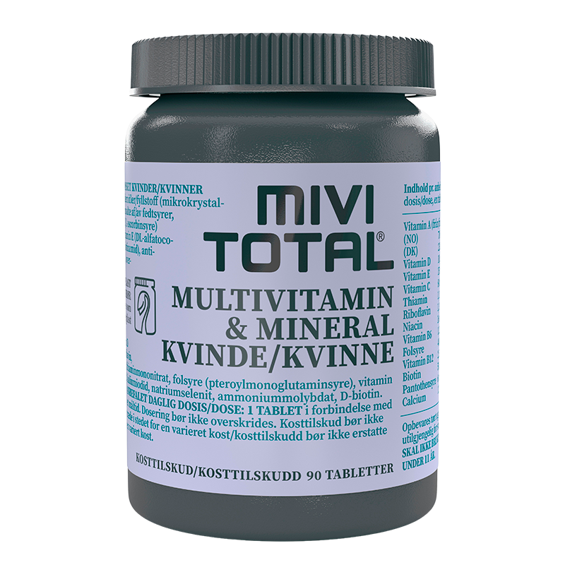 MiviTotal Multivitamin & Mineraler Kvinde (90 tab)