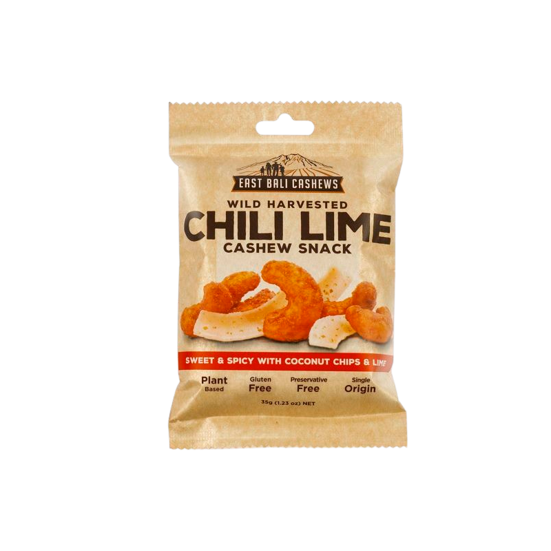 East Bali Cashews Cashewnødder Ristet med Chili Lime (35 g)