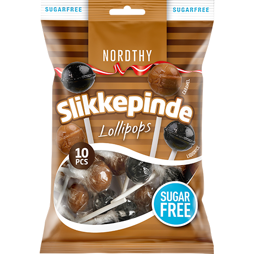 Nordthy Sukkerfri Slikkepinde 2 Varianter (100 g)