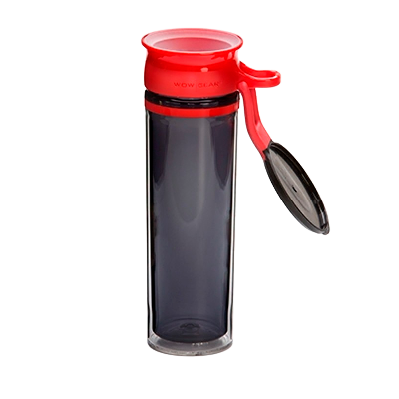 WOW Sports Bottle Black Red (600 ml)