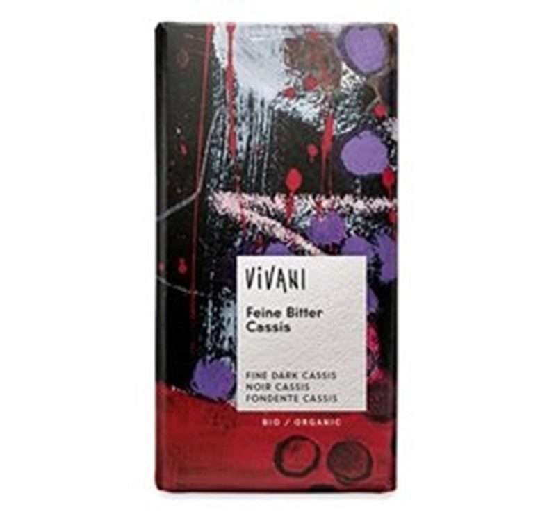 Vivani bitter solbærchokolade Ø 100 gr.