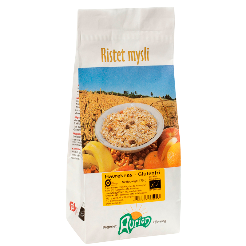 Aurion Ristet Mysli - Havreknas Glutenfri Ø (475 g)