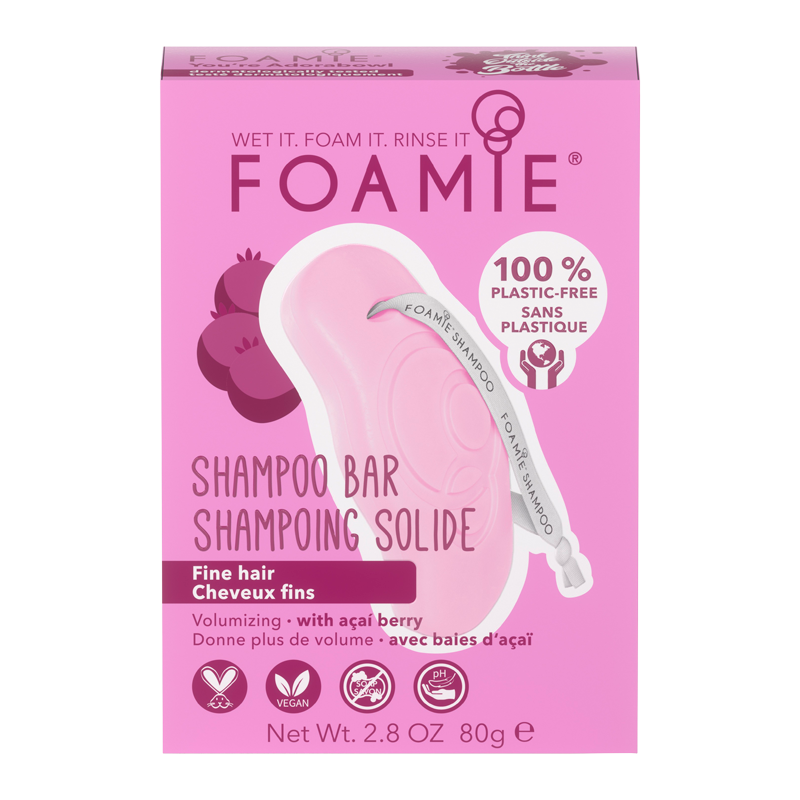 Foamie Shampoo Bar Acai Berry Volume Shampoo For Fine Hair (1 stk)