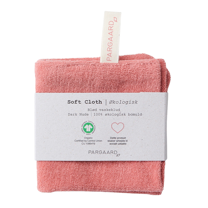 Pargaard Soft Cloth Økologisk Vaskeklud Mørk Rosa (1 stk)
