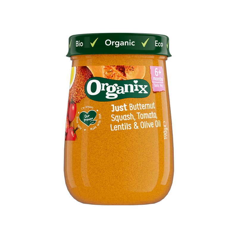Organix Babymos linser & grønsager Ø fra 6 mdr. (190 g)