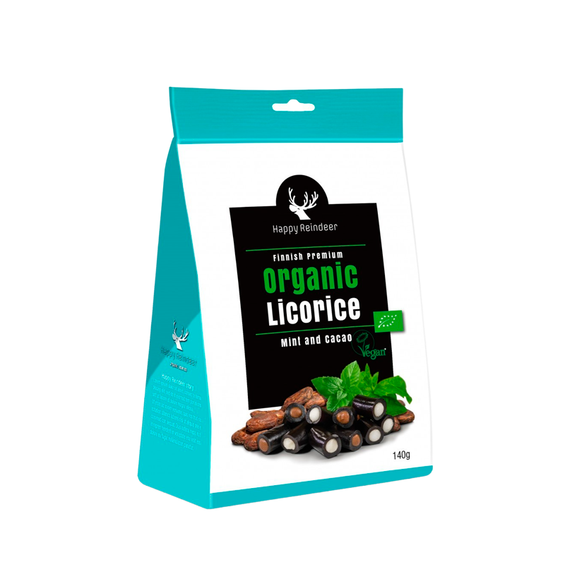 Happy Reindeer Finsk Lakrids M. Mint & Kakao Ø (140 g)