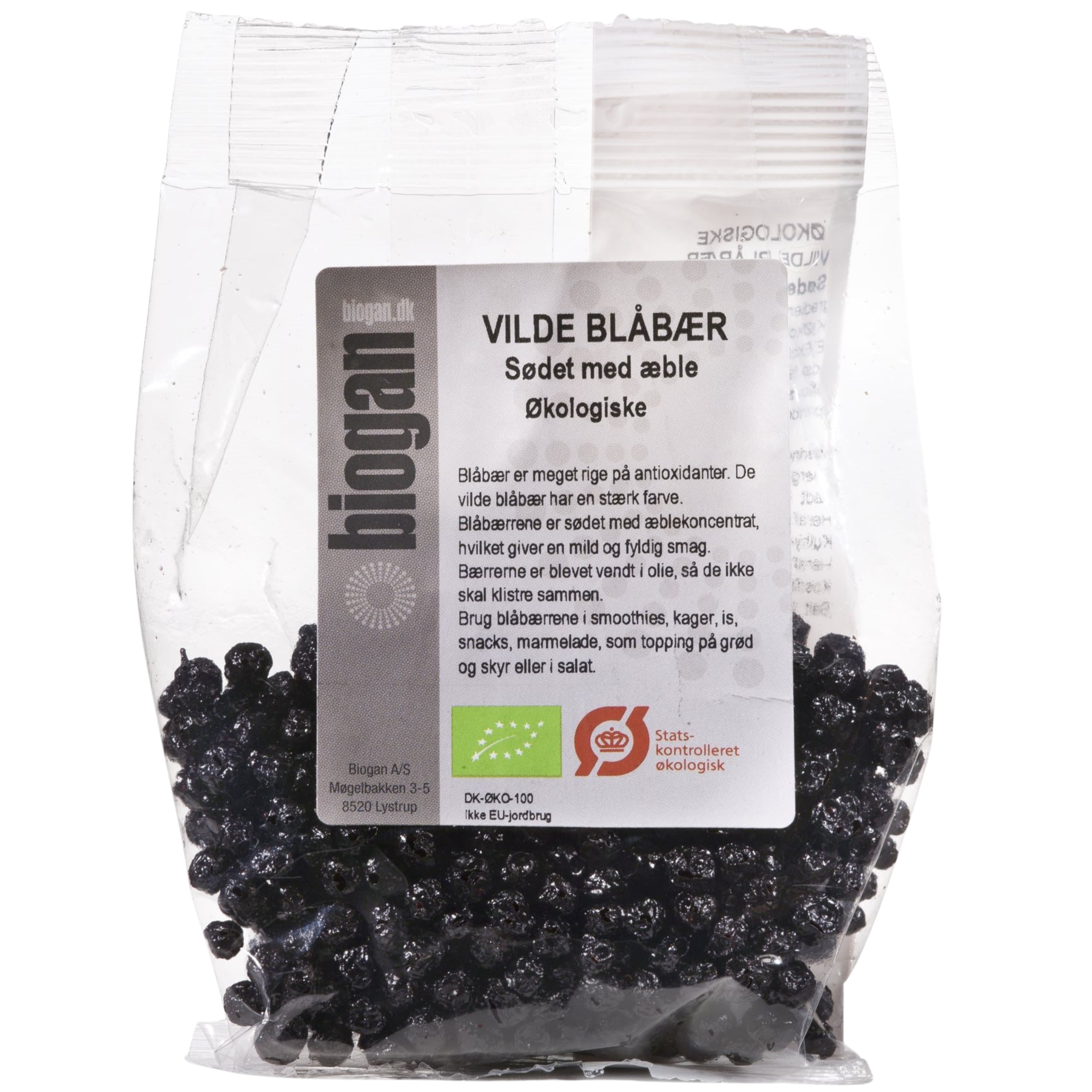Biogan Blåbær Vilde Sødet med Æble Ø (75 g)
