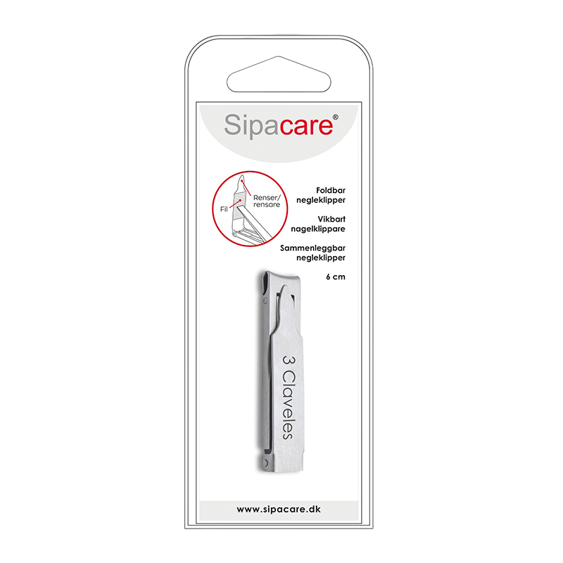 SipaCare Negleklipper Foldbar Metaldesign (6 cm)