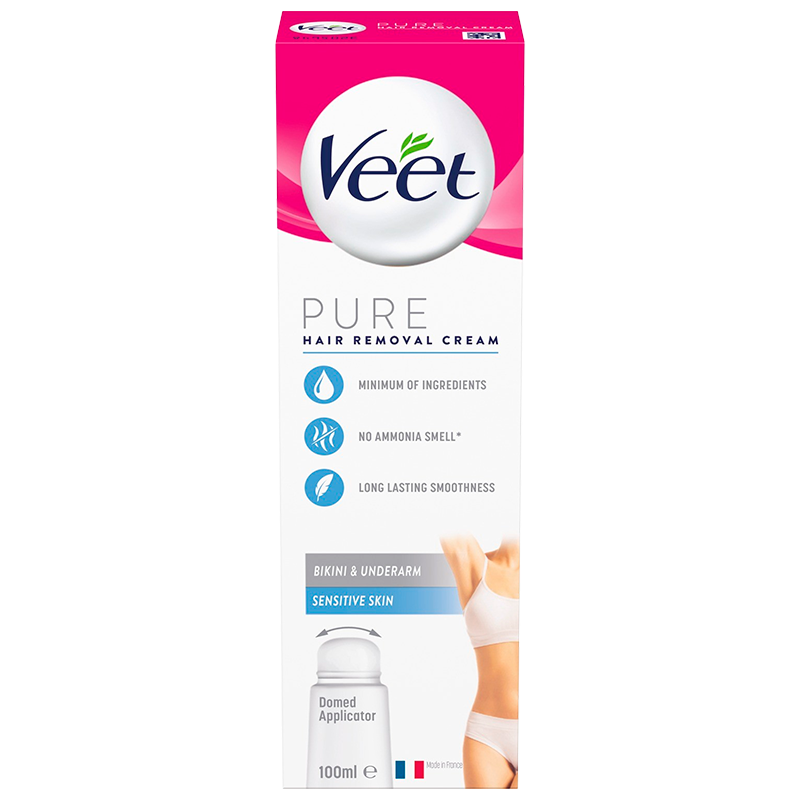 Veet Hårfjerningscreme til Bikini & Underarm Sensitiv Hud (100 ml)