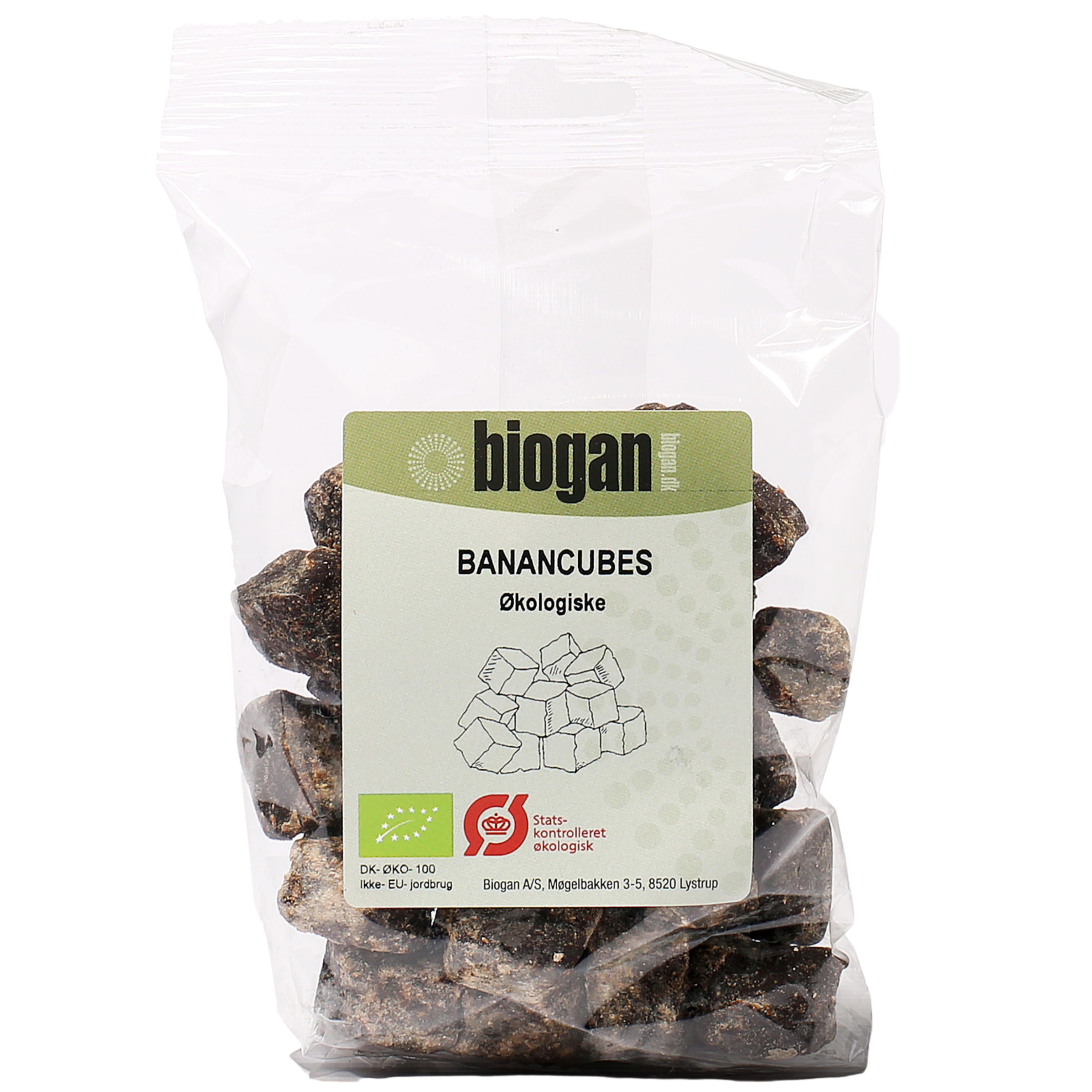Biogan Banan Bløde i Cubes Tørrede Ø (150 g)