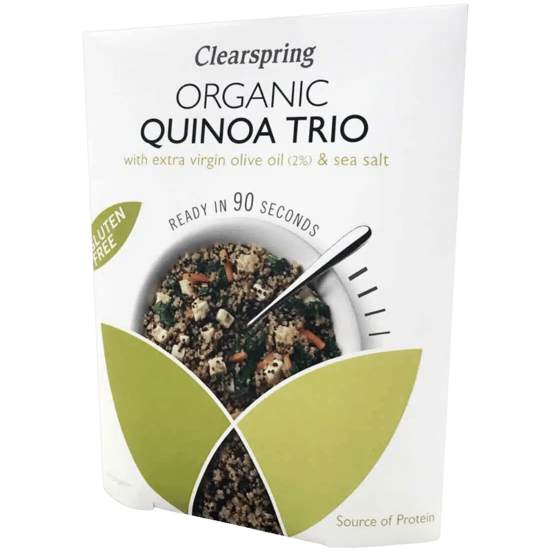 Clearspring Quinoa Trio M. Olivenolie & Havsalt Ø (250 g)