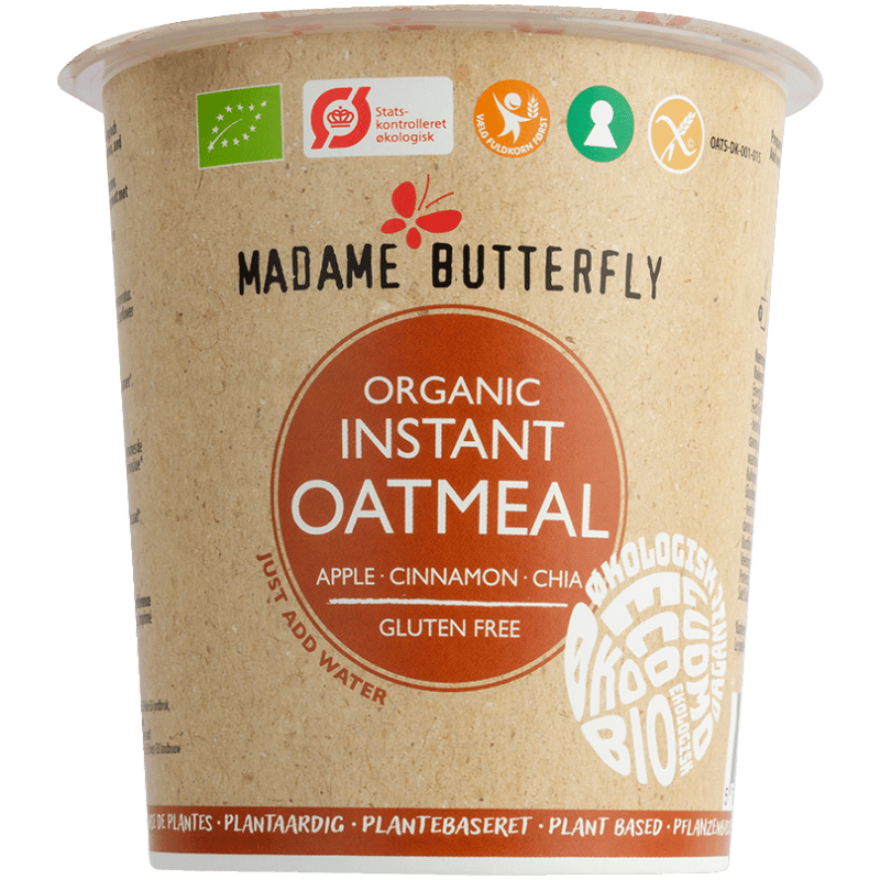 Madame Butterfly Oatmeal Aplle Cinnamon Chia Glutenfri Ø (55 g)