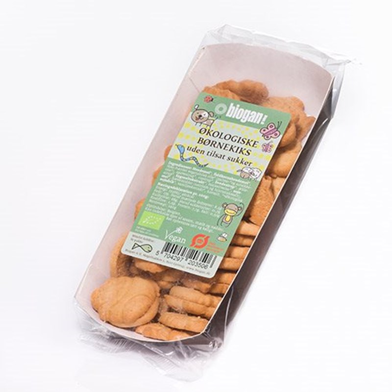Biogan Børnekiks sødet m. sirup Ø (140 g)