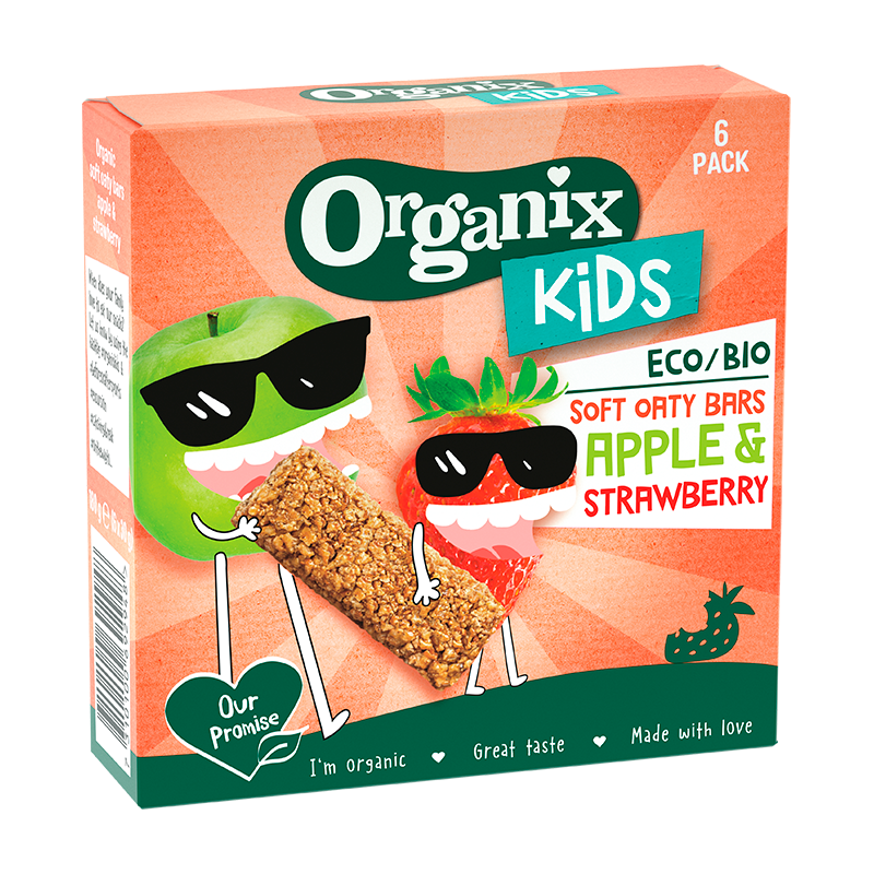 Organix Kids Strawberry & Apple Oaty Bars (180 g)