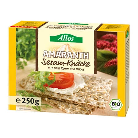 Allos Amaranth Knækbrød m. Sesam Ø (250 gr)