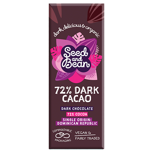Seed & Bean Mørk Chokolade 72% Ø (25 g)