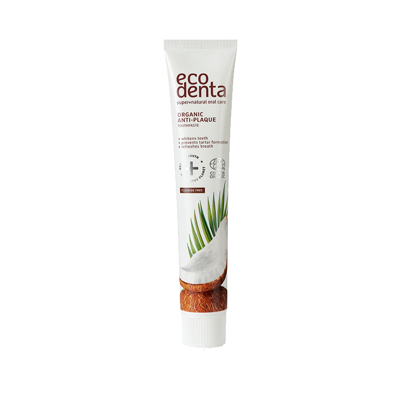 Ecodenta Tandpasta m. Kokosnød u. Flour (75 ml)
