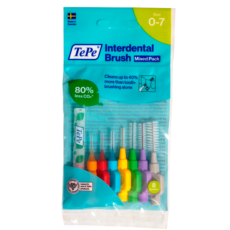 TePe Mellemrumsbørste Extra Soft Mixed Pack (8 stk)