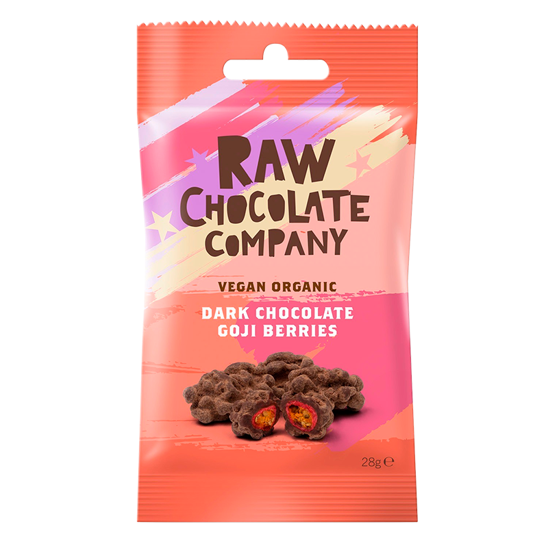 The Raw Chocolate co. Gojibær m. rå chokolade Ø Snack pack