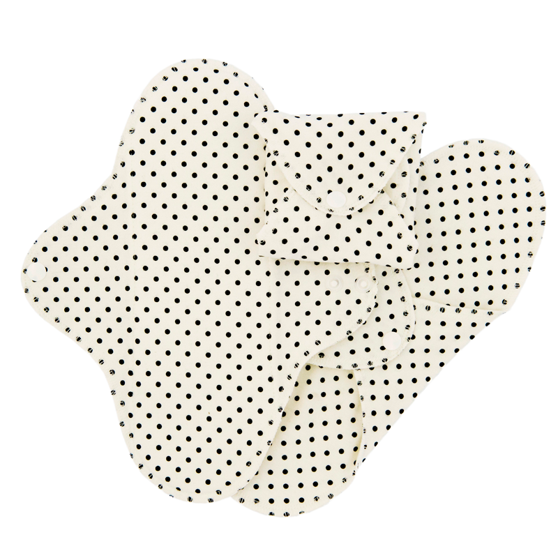 ImseVimse Sanitary Pads Active Regular Black Dots (3 pak)