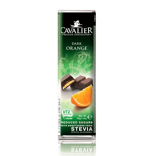Cavalier Chokoladebar m. appelsin u. tilsat sukker (40 g)