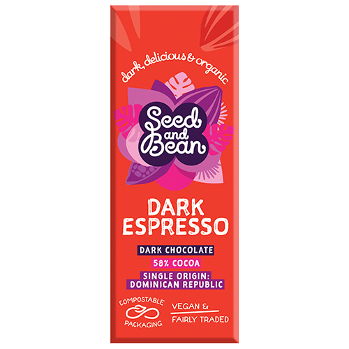 Seed & Bean Mørk Chokolade Espresso 58% Ø (25 g)