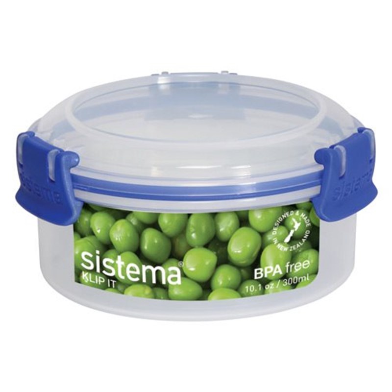 Opbevaringsboks blå 300 ml round Sistema
