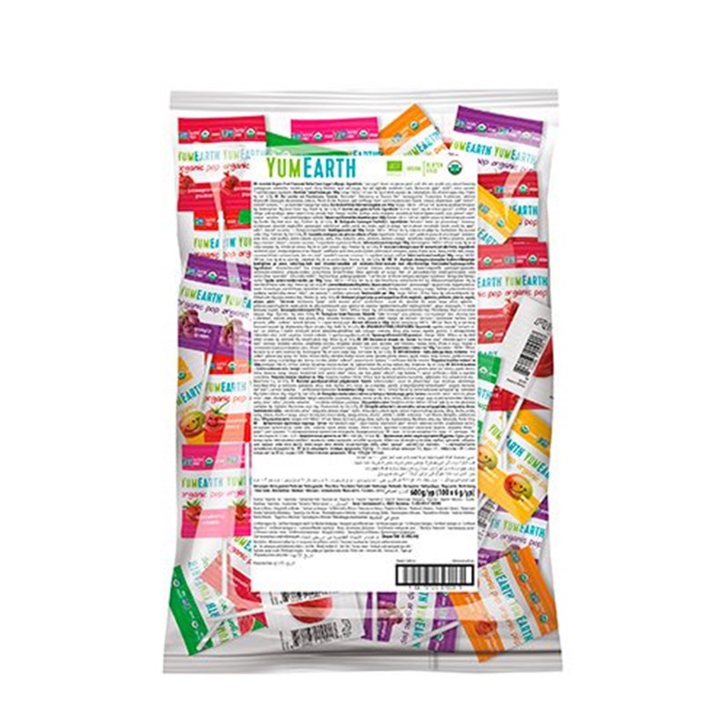 Yum Earth Slikkepinde Ø Assorterede Smage (ca. 100 stk)