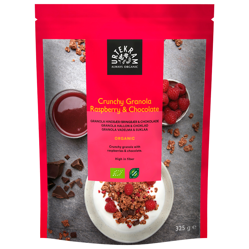 Urtekram Crunchy Granola Raspberry & Chokolate Ø (325 g)