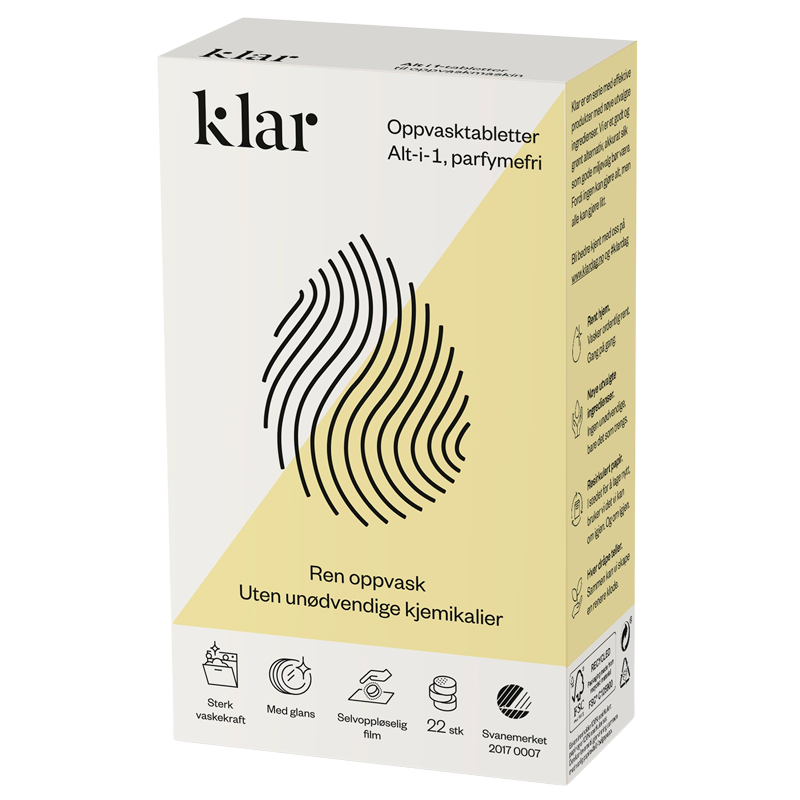 Klar Opvasketabletter (22 stk)