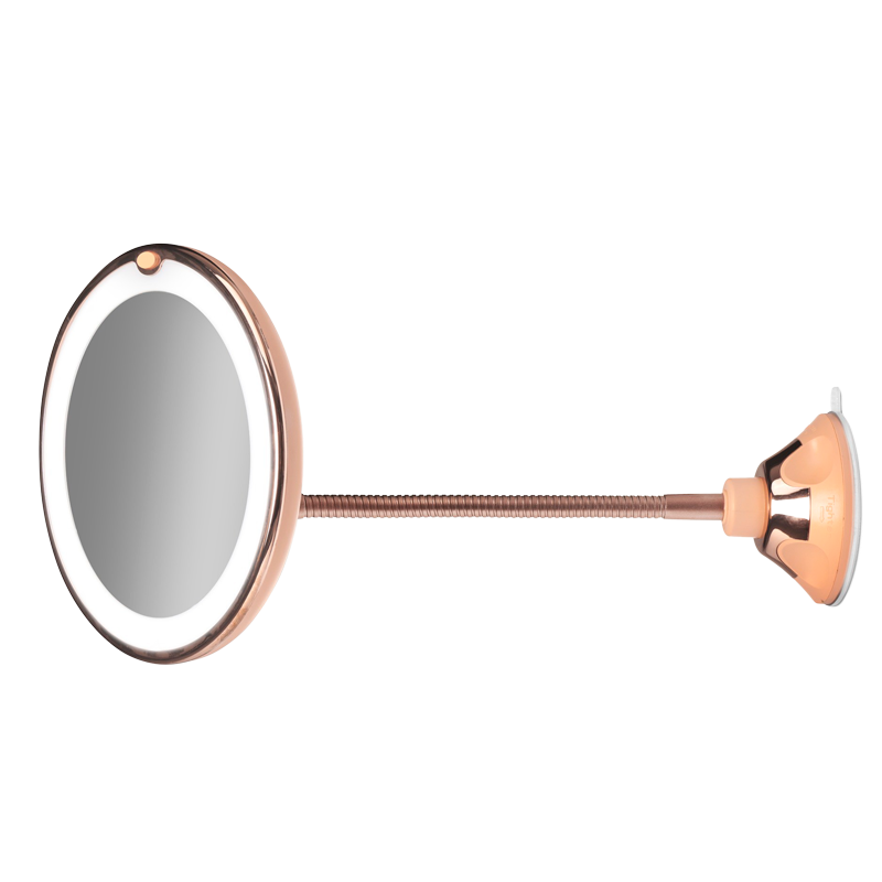 Gillian Jones Justerbart LED-spejl med sugekop X10 Rose (Dia. 17 cm)