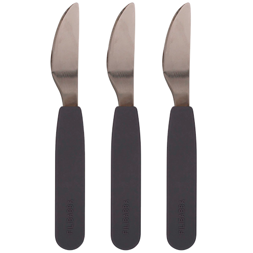Filibabba Silikone Knive Stone Grey (3 stk)