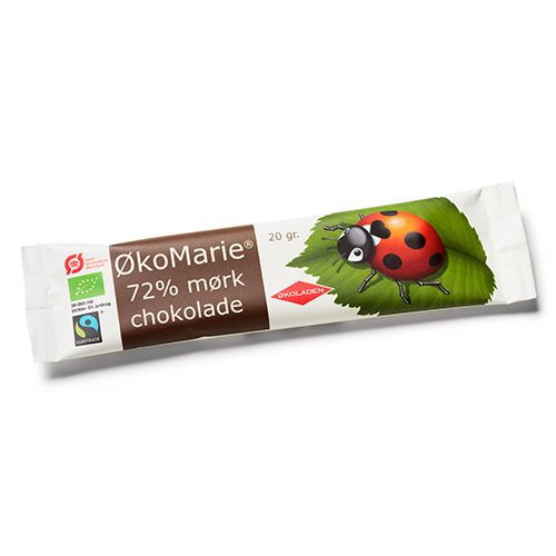 Økoladen ØkoMarieMørk Chokolade Bar 72% Ø (20 g)