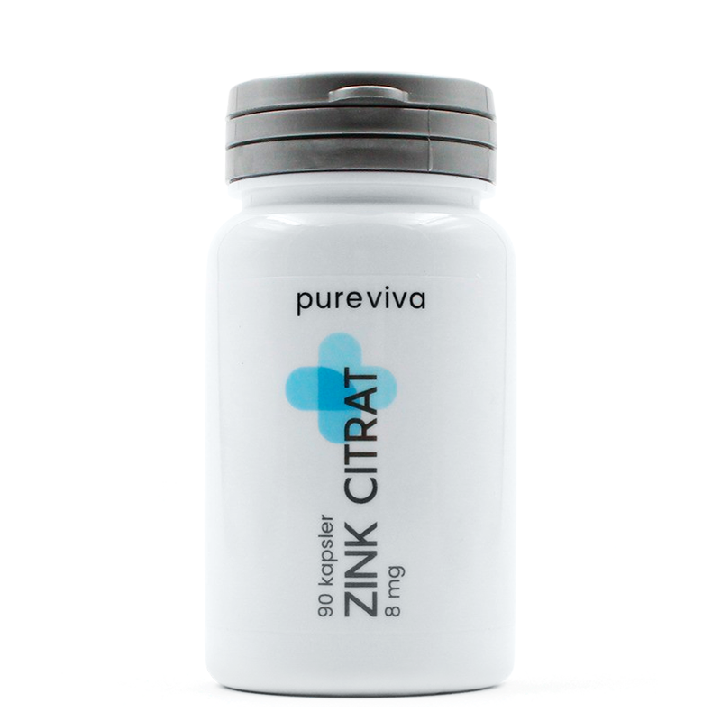 Pureviva Zink Citrat (8 mg) (90 kap)