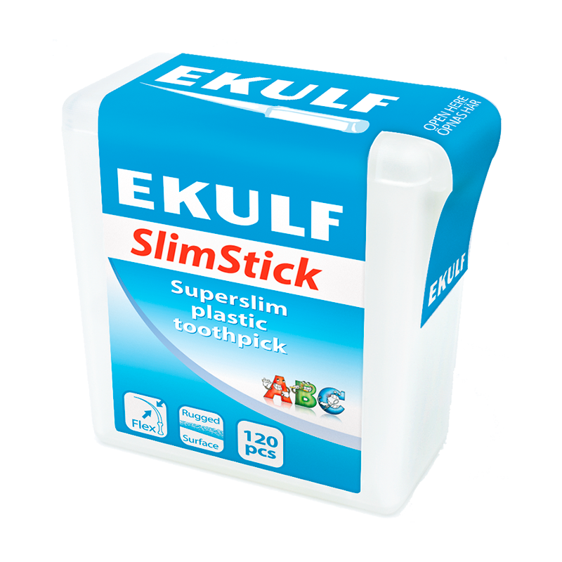 Ekulf SlimStick Plast Tandstikker (120 stk)