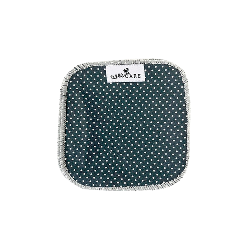 WeeCare Vaskeklude Dots Midnight Blue (10 stk)