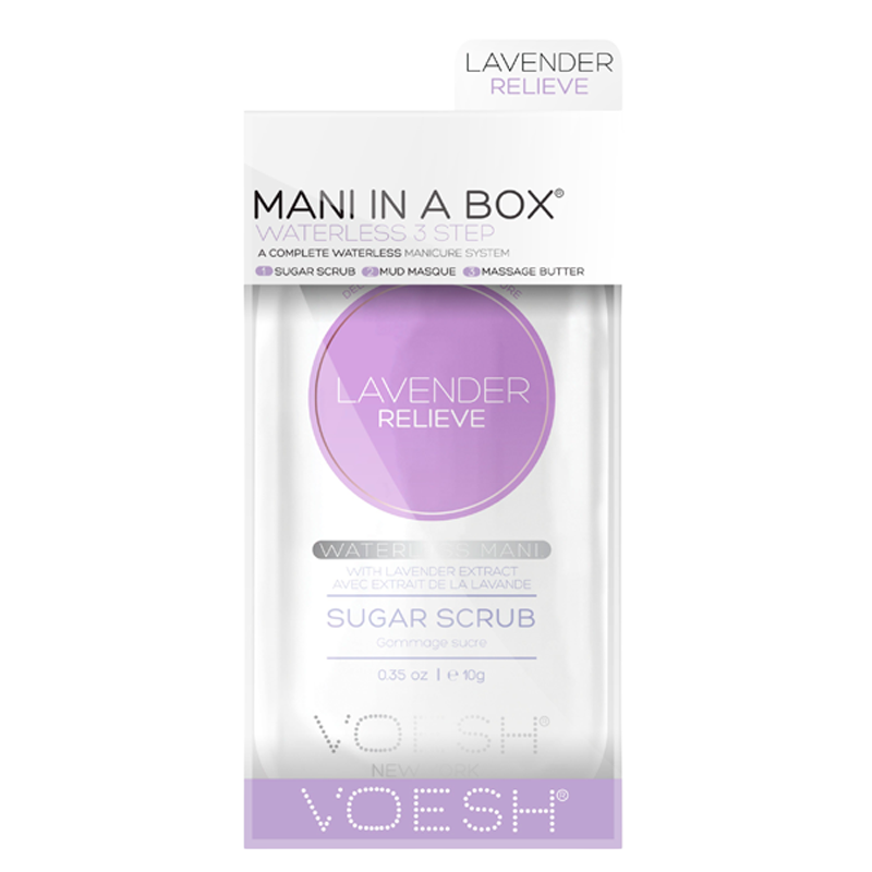 VOESH Mani In A Box Waterless 3 Step Manicure Lavender Relieve (1 stk)