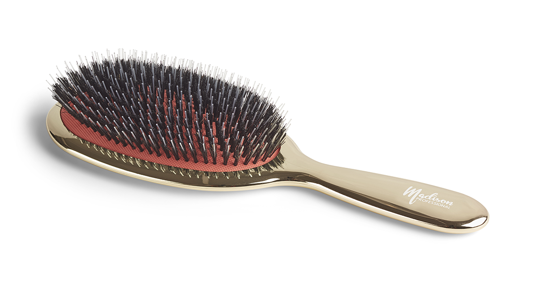 Madison Professional Boar & Nylon Brush Gold Large (1 stk)