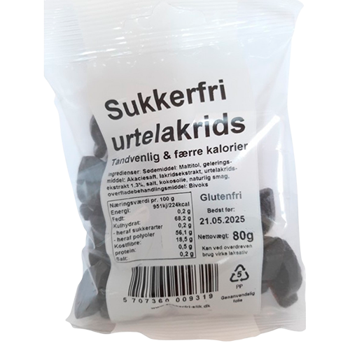 Coala's Naturprodukter Sukkerfri Urtelakrids (90 g)