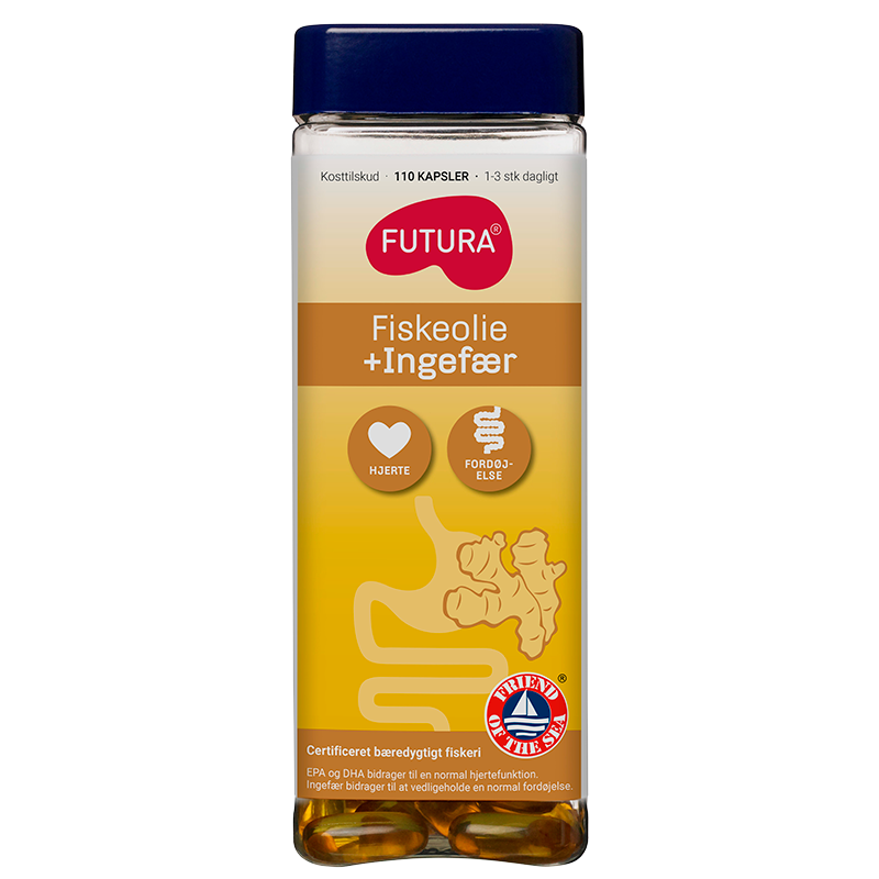 Futura Fiskeolie/Ingefær (110 kapsler)